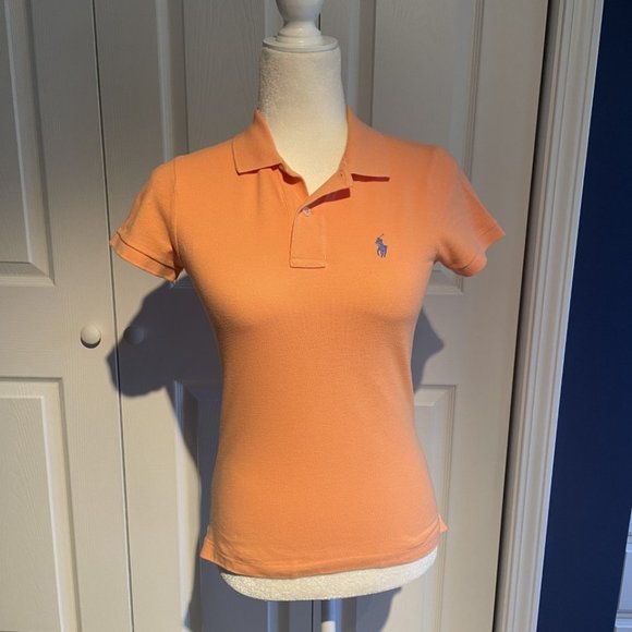 Polo Ralph Lauren Tops - Women’s Ralph Lauren Polo Peach Size X-Small Short Sleeve Shirt 100% Cotton EUC